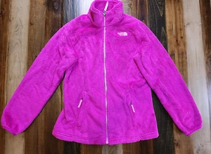 The North Face Jacket Girls Hot Pink Full Zip Denali Fuzzy Sz XL - Picture 1 of 12