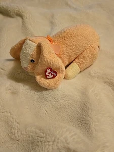 TY 2000 Vintage Honey Bunny Baby Orange Pillow Stuffed Animal Easter Plush w Bow - Picture 1 of 7