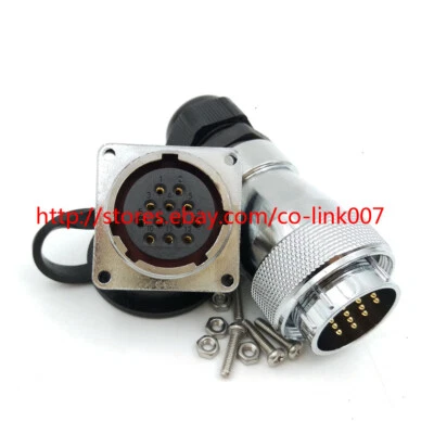 WS28 12pin Waterproof Connector High voltage Aviation Bulkhead Connector LED - Image 1 of 4