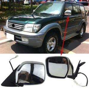 For Toyota Prado LC90 1998-2002 Side View Mirror Power Chrome LH&RH 3-wire - Picture 1 of 5