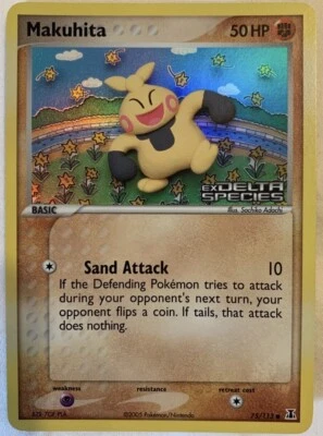 Makuhita Ruby and Sapphire 56/109 Holographic Pokemon Card FBG A+ - Image 1 of 4