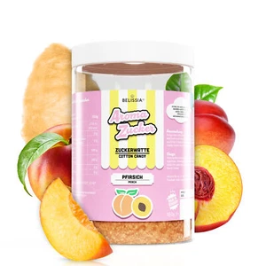 Belissia Aromazucker | Zuckerwatte Zucker gefärbt | Pfirsich 250 Gramm - Bild 1 von 7