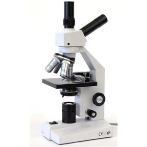 AmScope D120A-MS 40x-1600x Dual-View Compound Microscope with Mechanical Stage - Picture 1 of 4