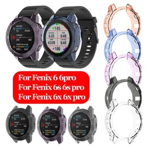 Protective Cover TPU Watch Case Bumper Frame Clear For Garmin Fenix 6 6S 6X Pro - Zdjęcie 1 z 17