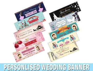 Estandartes de boda personalizados adultos fiesta decoración matrimonio regalos idea 193 - Imagen 1 de 12