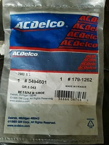 JUEGO DE RETENEDORES DE ZAPATOS DE FRENO AC DELCO FABRICANTE DE EQUIPOS ORIGINALES 1791262 3494601 - Imagen 1 de 2