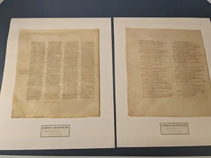 Codex Sinaiticus - The World's Oldest Bible - Museum Quality Art Prints Set Of 2 - Picture 1 of 10