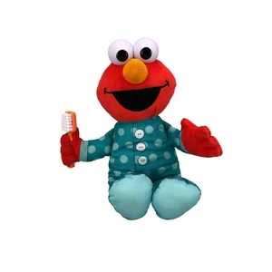 Sesame Street Talking Elmo 12" Plush Brush Your Teeth Hasbro Tested & Works - Picture 1 of 9