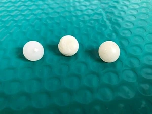 3 White Milk Glass Buttons Metal Shanks Star Floral and Plain Vintage - Picture 1 of 8