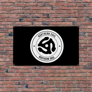 Northern Soul - Record Spindle 5x3ft Banner - Picture 1 of 4