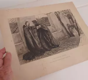 Antique Etching O Mistress Mine Shakespeare after Edwin Abbey by F. Huth - Picture 1 of 7