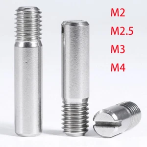M2 ~ M4 304 SS una línea ex-rosca cilindro ranurado sin cabeza tornillo pasador de posicionamiento - Imagen 1 de 5