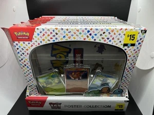 Pokemon TCG x6 151 Poster Collection Box w/ Display  | OPENED, NO PACKS Included - Picture 1 of 6