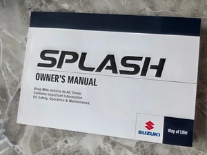 SUZUKI SPLASH OWNERS MANUAL / HANDBOOK 2008 2014 - Picture 1 of 3