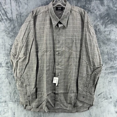Camisa de Vestir Ike Behar Para Hombres XL Gris Ventana Oculta Con Botones EE. UU. NUEVA CON ETIQUETAS Foto 1 de 4