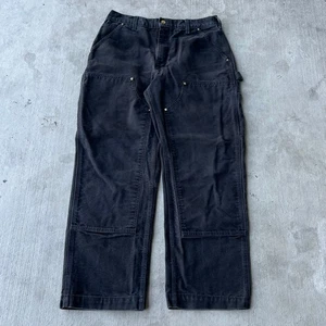 Vintage Y2K Carhartt black double knee work wear carpenter pants - Picture 1 of 6