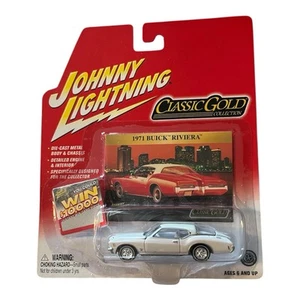 Johnny Lightning CHASE 71 1971 Buick Riviera WHITE LIGHTNING auto d'epoca oro - Foto 1 di 2