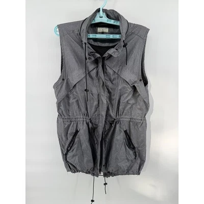 Lou & Gris Gris Sin Mangas Carga Utilitario Chaleco Chaqueta Para Mujer Talla Mediana Foto 1 de 4