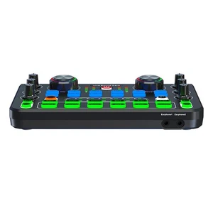 Benutzerfreundlicher tragbarer Audiomixer ma?geschneidert f��r Streamer und Pod - Photo 1/12