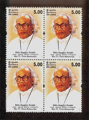 Sri Lanka 2013 Rev. Pr, Tissa Balasuriya (1924-2013. sacerdote) / MNH Foto 1 de 2