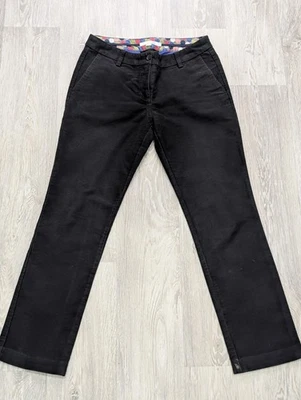 Boden Womens Chino Trousers Black Size UK 10 L28 10R Straight Fit - Image 1 of 4