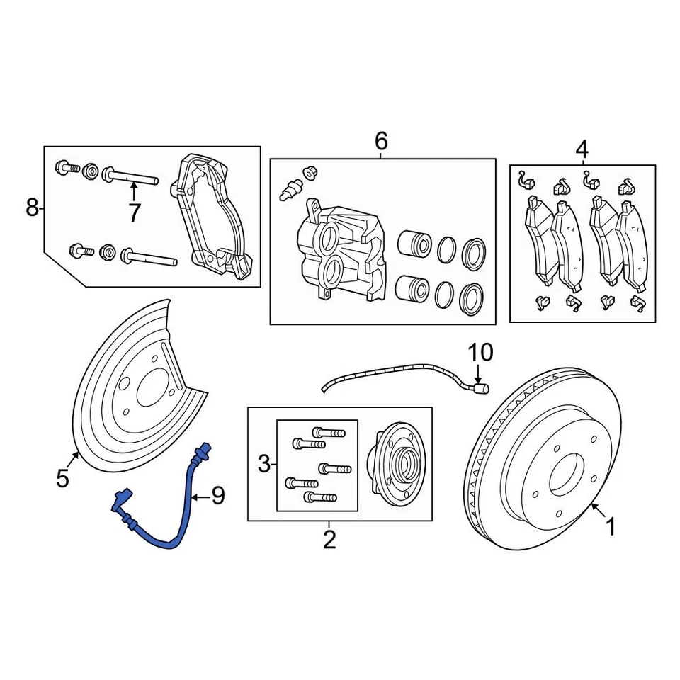 Ram 68674680AA Front Right Brake Hydraulic Hose Foto 1 de 1