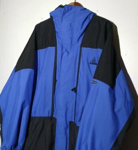 Vintage Nike ACG Storm Fit Jacket 90s Y2K USA Swoosh Logo Size Large Steep Blue - Picture 1 of 7
