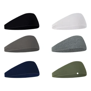 6x Mens Women Sweat Sweatband Headband Stretch Sports Head Band Yoga Gym Running - Picture 1 of 14