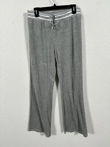 Juicy Couture Velour Track Pants Womens Medium Back Pockets Gray - Picture 1 of 10