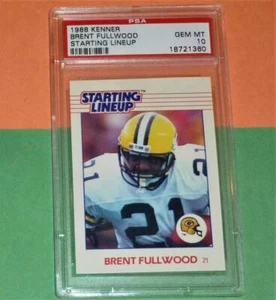 1988 BRENT FULLWOOD Kenner Starting Lineup PSA 10 Green Bay Packers POP 3 - Picture 1 of 2