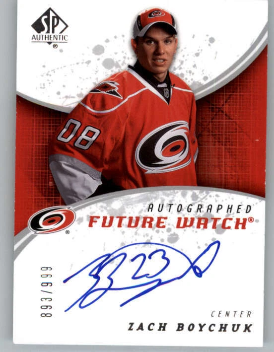 2008-09 SP Authentic #203 Zach Boychuk AU RC 999 (ref 157654) - Image 1 of 2