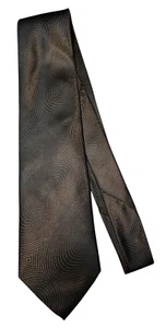 "Corbata Bugatti diseño marrón y negro 100 % seda italiana hecha en EE. UU. 58"" X 3,75""" - Imagen 1 de 3