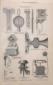 1898 Stampa Antica = APPARECCHI TELEFONICI = Antichi telefoni = Old Print - Foto 1 di 2