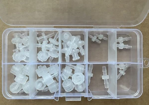 Kit adaptador de conexión con bloqueo luer 1/16" 3/32" 1/8", 38 piezas - Imagen 1 de 2