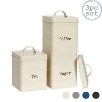 Coffee Storage Canister Kitchen Canisters Jars Pots Jar Vintage Metal Cream 
