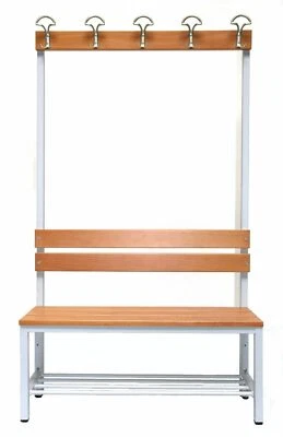 Szagato Garderobenbank mit Haken und Schuhrost 100x30 Sitzbank Umkleidesitzbank - Bild 1 von 3