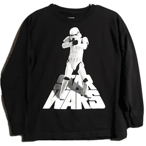 Star Wars Jungen T-Shirt Storm Trooper XL X Large Langarm schwarz Logo Grafik - Bild 1 von 8