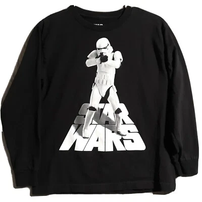 Star Wars Boys T Shirt STORM TROOPER XL X Large Long sleeve Black logo graphic - Image 1 of 4