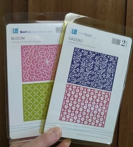 NEW LifeStyle Crafts QUICKUTZ GooseBumpz Embossing Folder Lot 2 NOS Bloom Gazebo - Picture 1 of 4