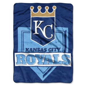 Kansas City Royals Blanket 60x80 Raschel Home Plate Design - Picture 1 of 1