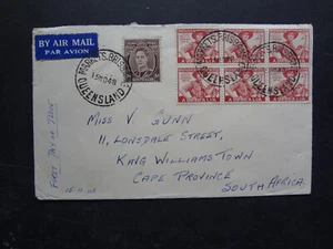 AUSTRALIA 1948 COVER TO STH. AFRICA, MARKETS BRISBANE QLD DATE STAMP - Picture 1 of 1