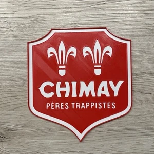 INSEGNA TARGA DA PARETE \ CHIMAY PERES TRAPPISTES ROSSA BIANCA \ TARGA DA BAR - Imagen 1 de 4