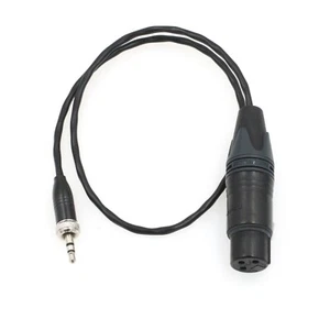 Locking 3.5mm XLR 3 Pin Audio Cable Microphone to Sony Sennheiser Transmitter - Picture 1 of 4