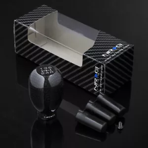 NRG ALUMINUM TYPE-R STYLE SHORT THROW 5-SPEED SHIFTER SHIFT KNOB CARBON FIBER - Picture 1 of 1