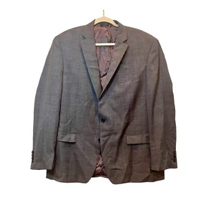 Ralph Lauren Wool Sport Coat Mens 46 Regular Gray Blue Plaid Blazer Jacket 46R - Bild 1 von 12