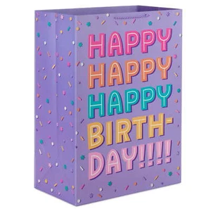 Jumbo Birthday Gift Bag (Purple Confetti) - Picture 1 of 6