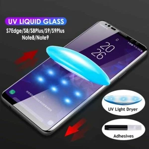 UV Liquid Full Protector Tempered Glass For Samsung S22+ S21 S20 S10+ S8 Note 20 - Picture 1 of 12
