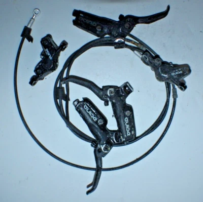 Juego de frenos de disco hidráulicos guía SRAM montaje en poste negro tierra grava MTB remitente de EE. UU. Foto 1 de 4