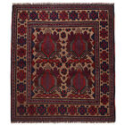 148X128cm Traditional Afghan Made Wool Home Decor  Floral Kilim Carpet Rugy15818