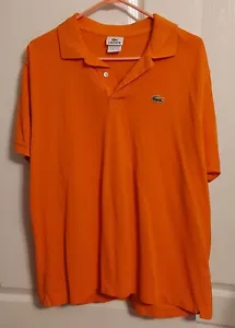 Lacoste Men's Orange S/S Polo Shirt Size 7 - Picture 1 of 17